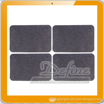 Stylish felt table place mat set for 4 persons dining in different colors
